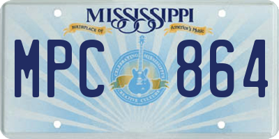 MS license plate MPC864