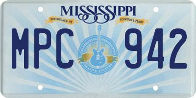 MS license plate MPC942
