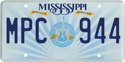 MS license plate MPC944
