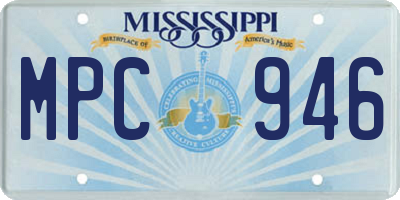 MS license plate MPC946