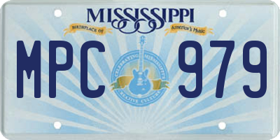 MS license plate MPC979