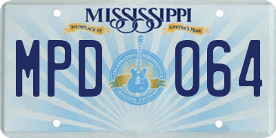 MS license plate MPD064