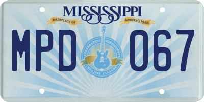 MS license plate MPD067