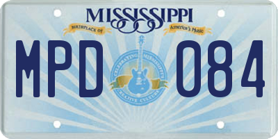MS license plate MPD084