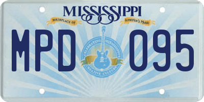 MS license plate MPD095