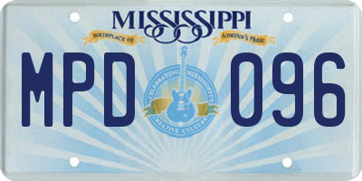 MS license plate MPD096