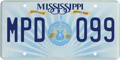 MS license plate MPD099