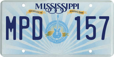 MS license plate MPD157