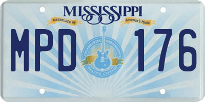 MS license plate MPD176
