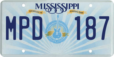 MS license plate MPD187