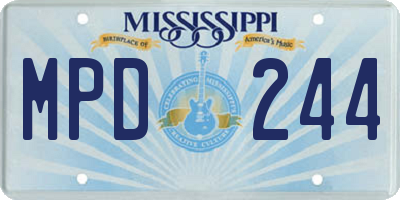 MS license plate MPD244