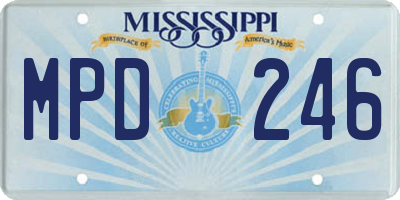 MS license plate MPD246