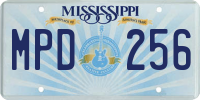 MS license plate MPD256