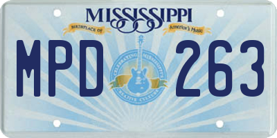 MS license plate MPD263