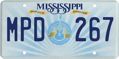 MS license plate MPD267