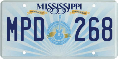MS license plate MPD268