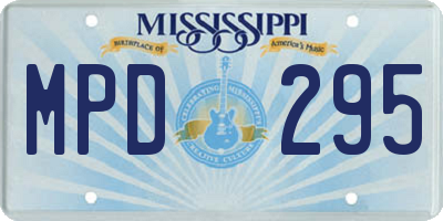 MS license plate MPD295