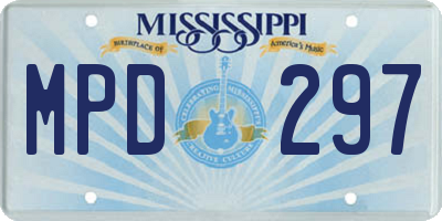 MS license plate MPD297