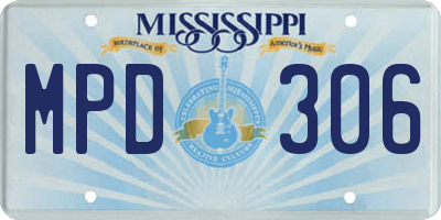 MS license plate MPD306