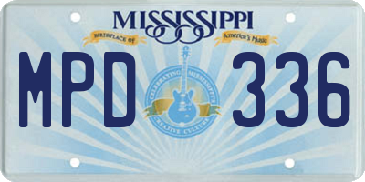 MS license plate MPD336