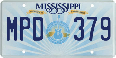 MS license plate MPD379