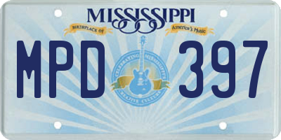 MS license plate MPD397