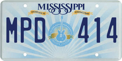 MS license plate MPD414