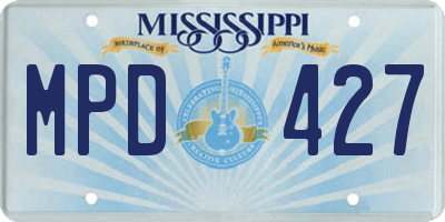 MS license plate MPD427