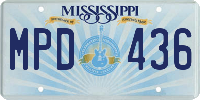 MS license plate MPD436