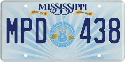 MS license plate MPD438