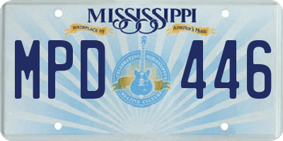 MS license plate MPD446