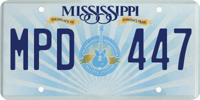 MS license plate MPD447