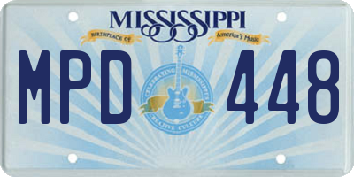 MS license plate MPD448