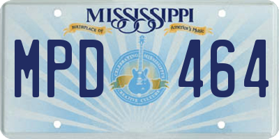 MS license plate MPD464
