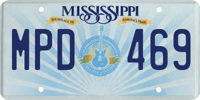 MS license plate MPD469