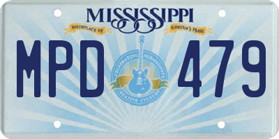 MS license plate MPD479