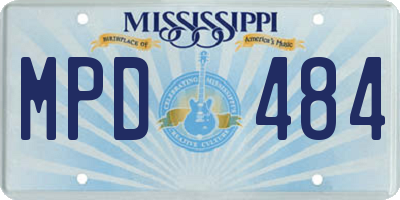 MS license plate MPD484