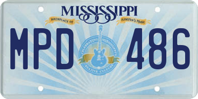 MS license plate MPD486