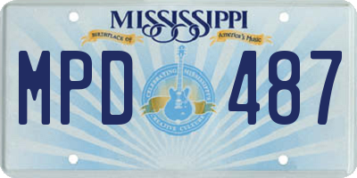 MS license plate MPD487
