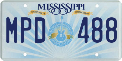 MS license plate MPD488