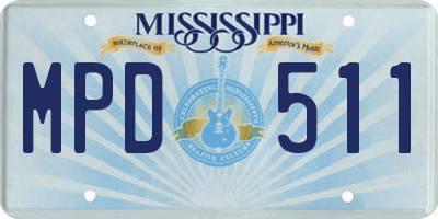 MS license plate MPD511