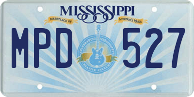 MS license plate MPD527