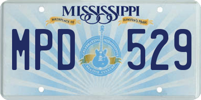 MS license plate MPD529