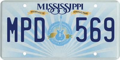 MS license plate MPD569