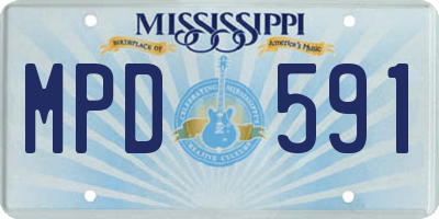 MS license plate MPD591