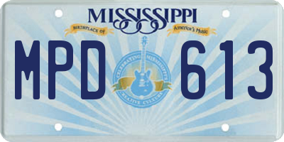 MS license plate MPD613