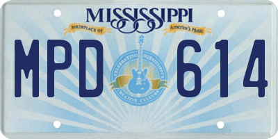 MS license plate MPD614