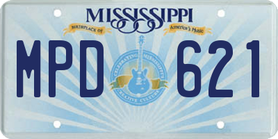 MS license plate MPD621