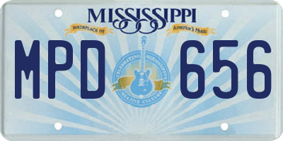 MS license plate MPD656