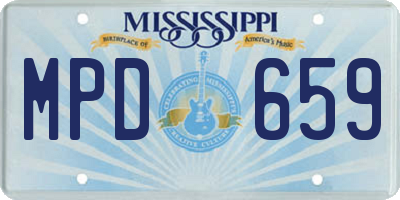 MS license plate MPD659